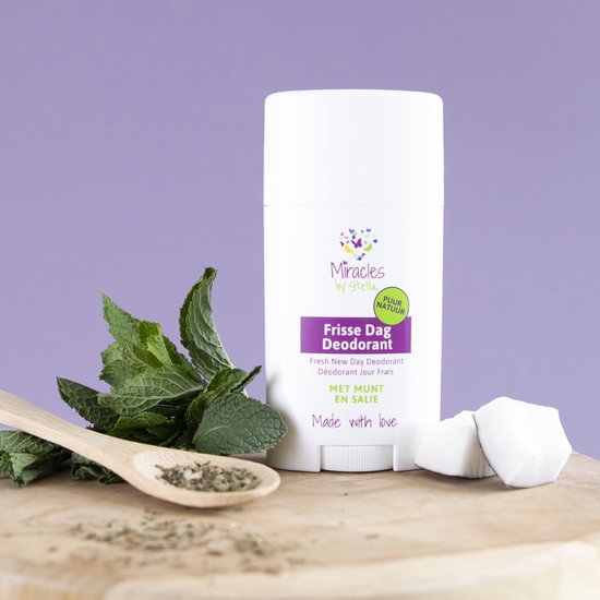 100% natuurlijke & vegan deodorant zonder aluminium - Miracles by Stella Frisse Dag Deodorant stick
