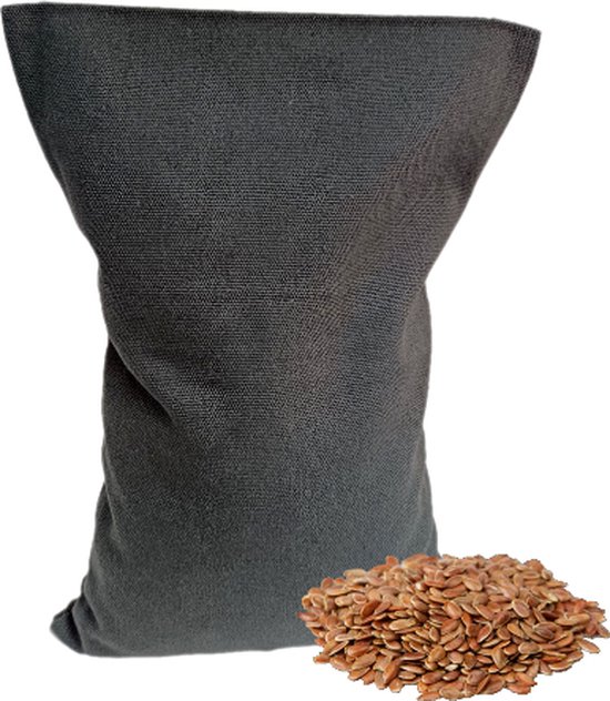 Oreiller écologique en graines de lin 30 x 20 cm (gris), pour des muscles  lisses et de... | bol.com