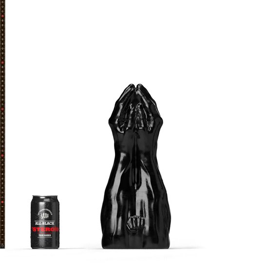 All Black Steroïd - The Diver Dildo - 36 x 10 cm - Dubbele Fisting Dildo - Vuistneuken - Vuist Dildo - Anaal Dildo - XXL Dildo - Grote Dildo - Anaal Toy - Seksspeeltje - Extra Grote Dildo
