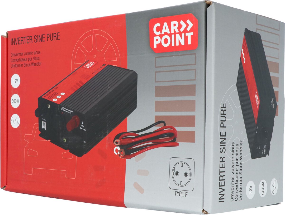 Onduleur Carpoint 12v à 230V - 500W - Onde Sinusoïdale Pure