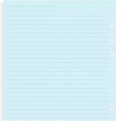 Filofax - pochette de remplissage - papier à lettres ligné bleu