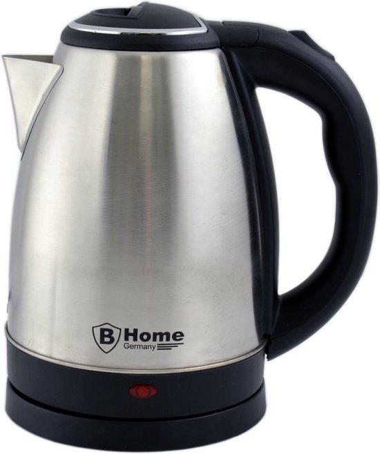 RVS Waterkoker 1,8 liter 1800 watt 23 cm zwart/zilver - Keukenapparatuur - Water koken