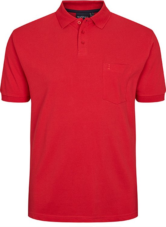 North 56°4 Polo's | Rood | 7XL | 2-Pack | 3 Knopen