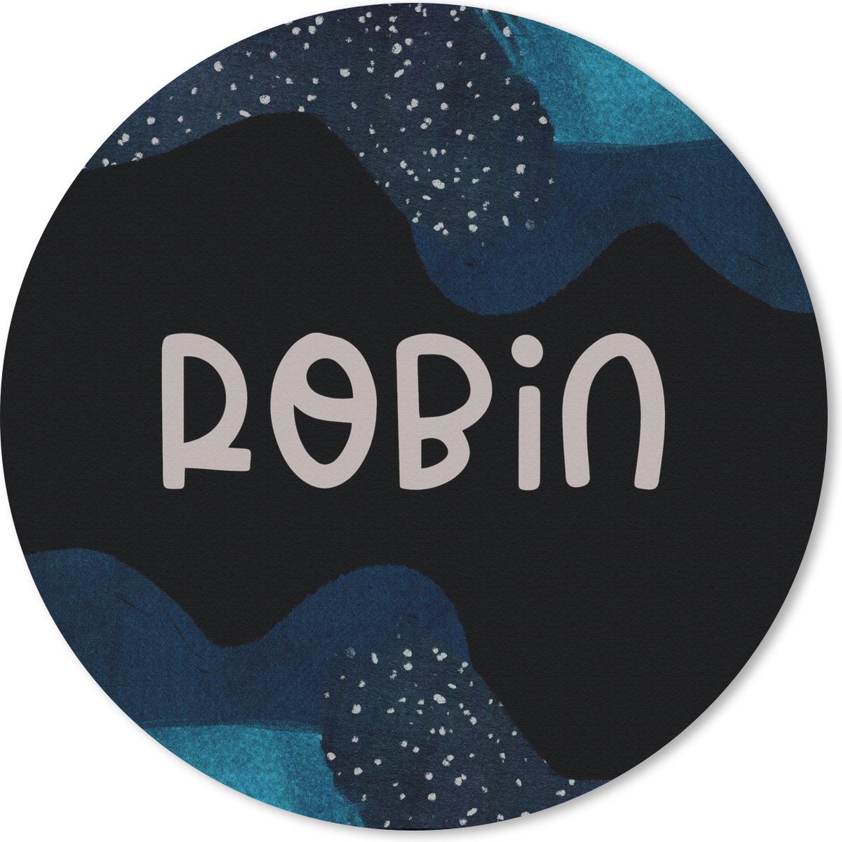Muismat rond 40x40 cm - Mousepad Robin - Pastel - Meisje - Ronde muismatten
