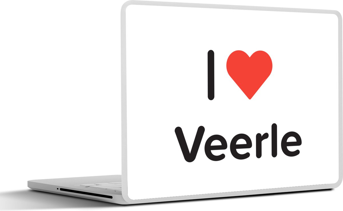 Laptop sticker - 10.1 inch - I love - Veerle - Meisje - 25x18cm - Laptopstickers - Laptop skin - Cover