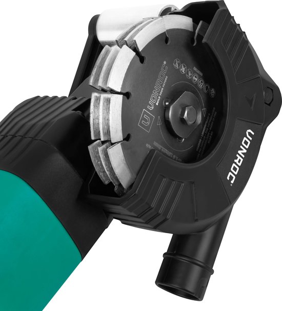 VONROC PRO Sleuvenfrees– Muurfrees -  2400W -150MM – 3-in-1 blad. - Incl. stofzuigeradapter