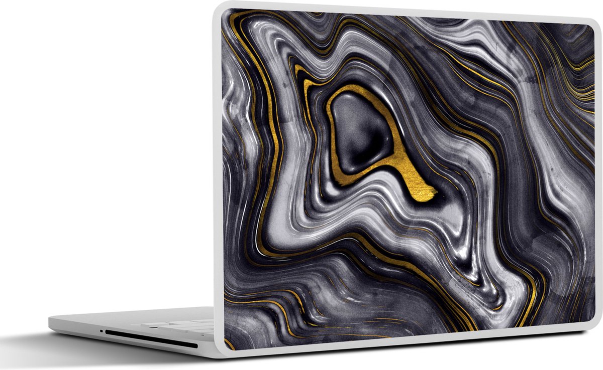 Laptop sticker - 15.6 inch - Stenen - Agaat - Geode - Marmer print - 36x27,5cm - Laptopstickers - Laptop skin - Cover