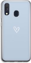 Case Company® - Hoesje geschikt voor Samsung Galaxy A40 hoesje - Klein Hart Blauw - Soft Cover Telefoonhoesje - Bescherming aan alle Kanten en Schermrand
