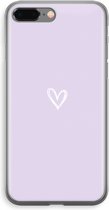 Case Company® - Hoesje geschikt voor iPhone 8 Plus hoesje - Klein hartje paars - Soft Cover Telefoonhoesje - Bescherming aan alle Kanten en Schermrand
