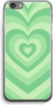 Case Company® - Hoesje geschikt voor iPhone 6 / 6S hoesje - Hart Groen - Soft Cover Telefoonhoesje - Bescherming aan alle Kanten en Schermrand