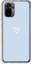 Case Company® - Hoesje geschikt voor Xiaomi Redmi Note 10 Pro hoesje - Klein Hart Blauw - Soft Cover Telefoonhoesje - Bescherming aan alle Kanten en Schermrand