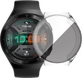 Strap-it TPU case - transparant bescherm hoesje geschikt voor Huawei Watch GT 2e - doorzichtige beschermhoes voor Huawei Watch GT2E