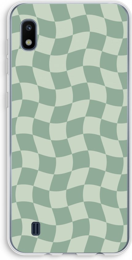 Case Company® - Coque Samsung Galaxy A10 - Grille Verte - Coque Souple pour Téléphone - Protection Tous Côtés et Bord d'Écran