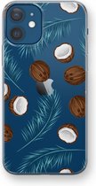 Case Company® - Hoesje geschikt voor iPhone 12 mini hoesje - Kokosnoot - Soft Cover Telefoonhoesje - Bescherming aan alle Kanten en Schermrand