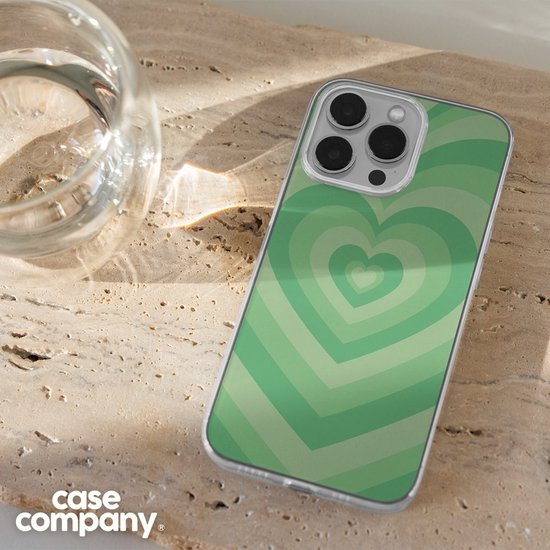 Case Company® - Coque iPhone 13 mini - Coeur Vert - Coque souple pour téléphone - Protection tous côtés et bord d'écran