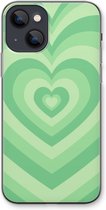 Case Company® - Hoesje geschikt voor iPhone 13 hoesje - Hart Groen - Soft Cover Telefoonhoesje - Bescherming aan alle Kanten en Schermrand