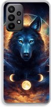 Case Company® - Hoesje geschikt voor Samsung Galaxy A23 hoesje - Wolf Dreamcatcher - Soft Cover Telefoonhoesje - Bescherming aan alle Kanten en Schermrand