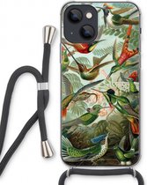 Case Company® - Coque pour iPhone 13 avec cordon - Haeckel Trochilidae - Coque pour téléphone avec cordon Zwart - Protection Extra sur tous les côtés et sur le bord de l'écran