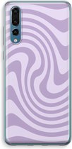 Case Company® - Hoesje geschikt voor Huawei P20 Pro hoesje - Swirl Paars - Soft Cover Telefoonhoesje - Bescherming aan alle Kanten en Schermrand
