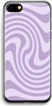 Case Company® - Hoesje geschikt voor iPhone SE 2020 hoesje - Swirl Paars - Soft Cover Telefoonhoesje - Bescherming aan alle Kanten en Schermrand