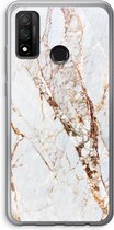 Case Company® - Hoesje geschikt voor Huawei P Smart (2020) hoesje - Goud marmer - Soft Cover Telefoonhoesje - Bescherming aan alle Kanten en Schermrand