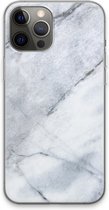 Case Company® - Hoesje geschikt voor iPhone 13 Pro Max hoesje - Witte marmer - Soft Cover Telefoonhoesje - Bescherming aan alle Kanten en Schermrand