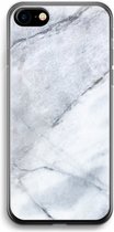 Case Company® - Hoesje geschikt voor iPhone SE 2020 hoesje - Witte marmer - Soft Cover Telefoonhoesje - Bescherming aan alle Kanten en Schermrand