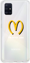 Case Company® - Hoesje geschikt voor Samsung Galaxy A51 4G hoesje - I'm lovin' you - Soft Cover Telefoonhoesje - Bescherming aan alle Kanten en Schermrand