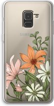 Case Company® - Hoesje geschikt voor Samsung Galaxy A8 (2018) hoesje - Floral bouquet - Soft Cover Telefoonhoesje - Bescherming aan alle Kanten en Schermrand