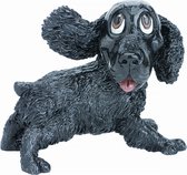 MadDeco - ludiek beeldje Cocker Spaniel pup - zwart - polystone - 12 cm hoog - onze kleine vriendjes