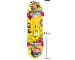Miniatuur Skateboard Geel met Licht | Lightfight | Vingerskateboard | Vingerboard | Mini Board |9.5 cm