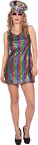 Wilbers & Wilbers - Jaren 80 & 90 Kostuum - Circle Of Rainbow Life - Vrouw - Multicolor - Large - Carnavalskleding - Verkleedkleding