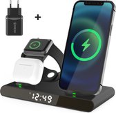 Frenkies® Wireless Charger Iphone & Samsung - 4-in-1 Draadloze Oplader 15W - Qi Oplaadstation Apple – iPhone Oplader Apple Watch