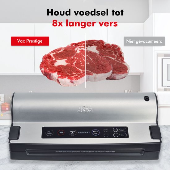Solis Vac Prestige 575 - Machine Sous Vide Alimentaire - Fonction de Marinage - Gris