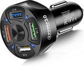 Chargeur de voiture - Chargeur USB 4 Porto - Chargeur rapide - Charge Fast - USB 3.0