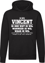 Vincent | verjaardagkado | verjaardag kado | cadeau | grappig | jarig | Unisex | Trui | Sweater | Hoodie | Capuchon | Zwart