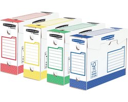 Bankers Box archiefdozen - 9,5 cm - assorti - pak van 8 stuks