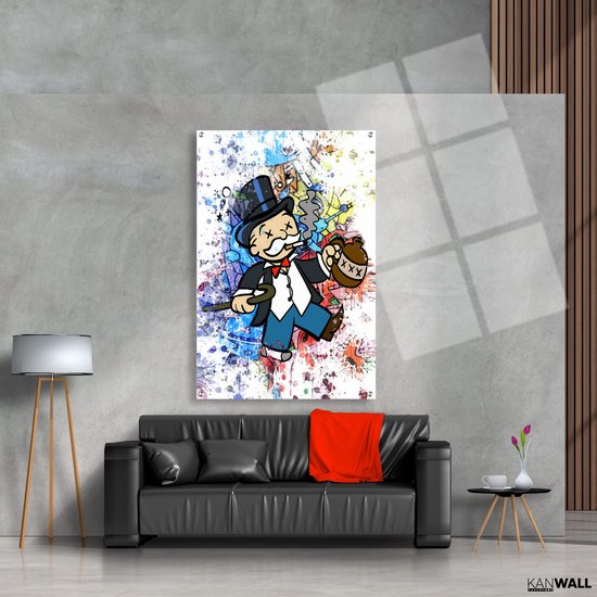 Monopoly de la Peinture Plexiglas de Luxe | 60 x 90 | Salle de séjour | Chambre à coucher | Bureau | Musique | Design | Art | Moderne | ** 5 MM D'ÉPAISSEUR **