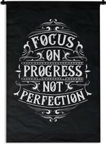 Wandkleed - Wanddoek - Motivatie - Retro - Quote - 120x180 cm - Wandtapijt