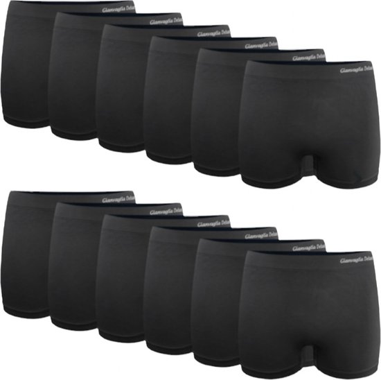 Boxer femme haut sans couture lot de 12 SL 36-40 noir