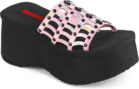 DemoniaCult - Sandale à plateforme FUNN-13 - US 8 - 38 Chaussures - Rose