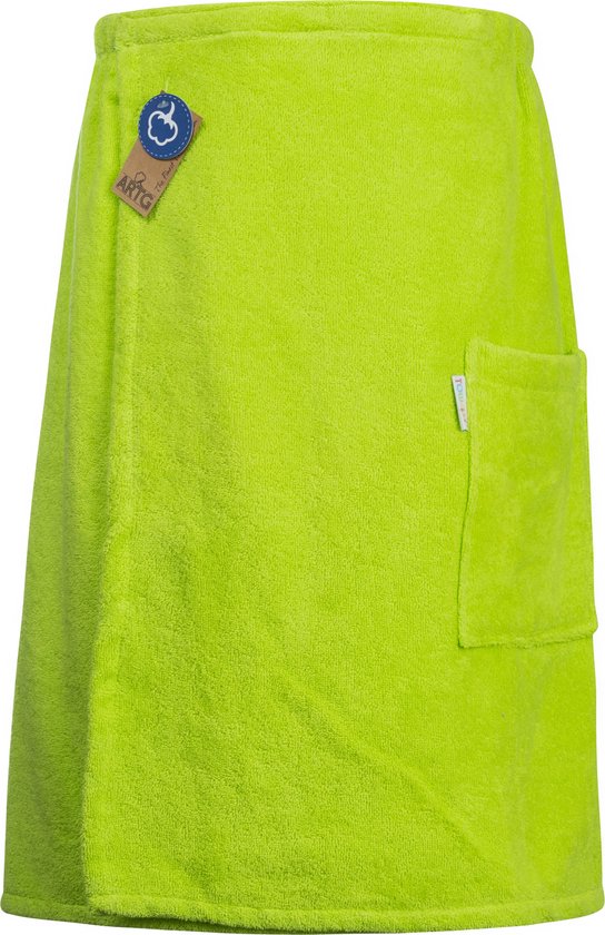 ARTG® Towelzz - Sauna Kilt - Heren - met klittenband - Helder Groen - Lime Green - (omvang tot 150 cm heupomvang)