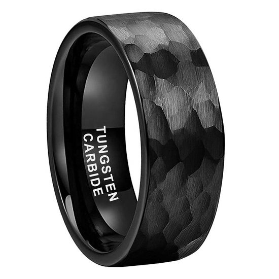Ring heren zwart - Zwarte Ringen van Mauro Vinci - met Geschenkverpakking - maat 9