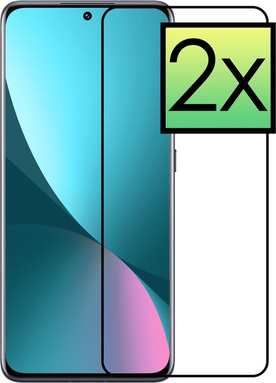 Screenprotector Geschikt voor Xiaomi 12 Screenprotector Tempered Glass Gehard Glas Full Cover - 2x