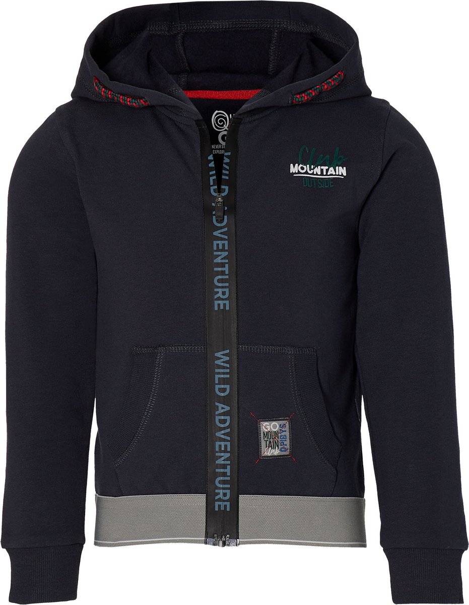 Quapi hooded cardigan vest Dinand donker grijs voor jongens - maat 92