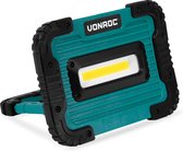 VONROC Lampe de travail à batterie / lampe de construction 4V - 10W - 1000 Lumen - Dimmable en 2 positions - Incl. Câble de chargement USB