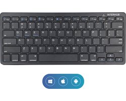 Draadloos Bluetooth Toetsenbord - Wireless Keyboard - Ergonomisch Design met stille toetsen - Zwart - Premium Kwaliteit