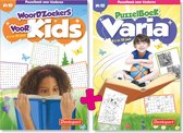 Denksport - Kinderpuzzelboeken - 2 puzzelboeken - Kids (6 t/m 10 jaar) + Varia (8 t/m 10 jaar)