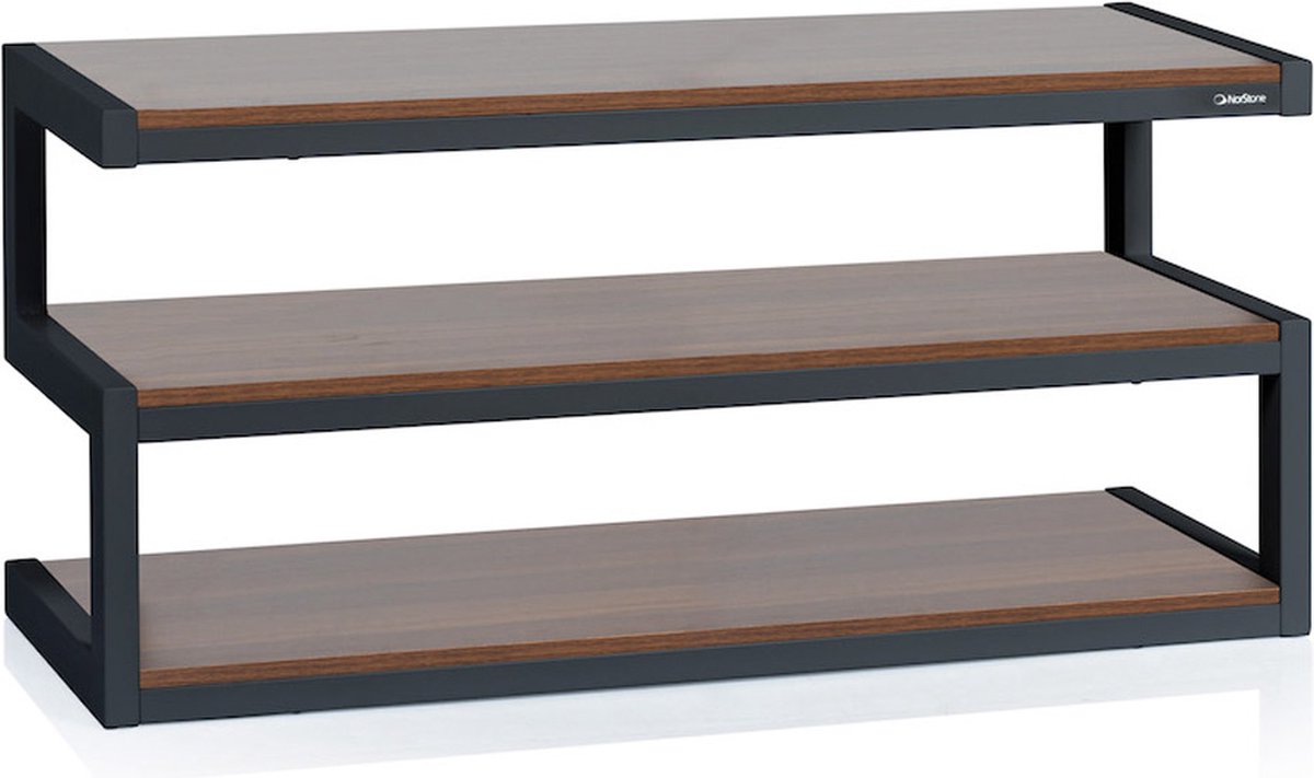 NorStone Esse zwart walnoot A/V meubel
