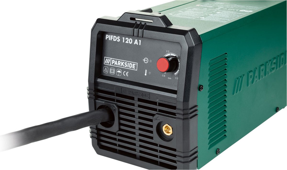Parkside Inverter Vuldraad Lasapparaat - Lastechniek: lassen met gevulde draad - Lasstroom: 25-120 A - Vermogen: 230 V - Inverter technologie - Optimale lasresultaten - Ventilator koeling – foto 7